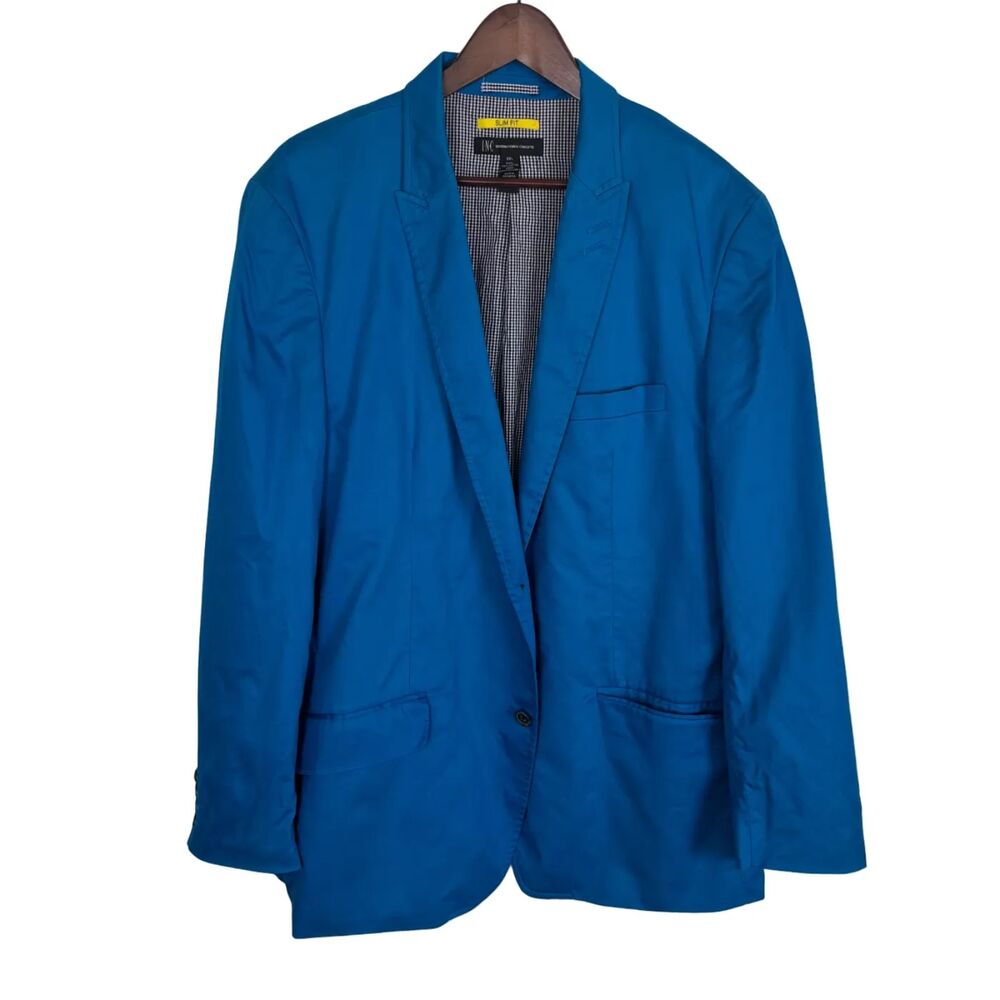 INC International Concepts Slim Fit Blue Blazer Jacket Men's XXL